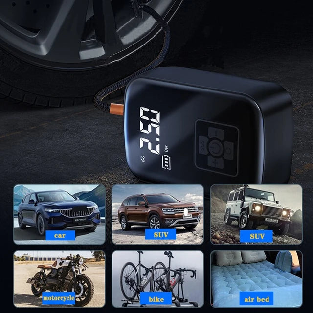 Compresor de aire portátil para neumáticos 🚗